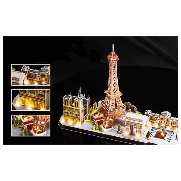 Продукт Cubic Fun - Пъзел 3D City Line Paris 115ч. с LED светлини  - 0 - BG Hlapeta